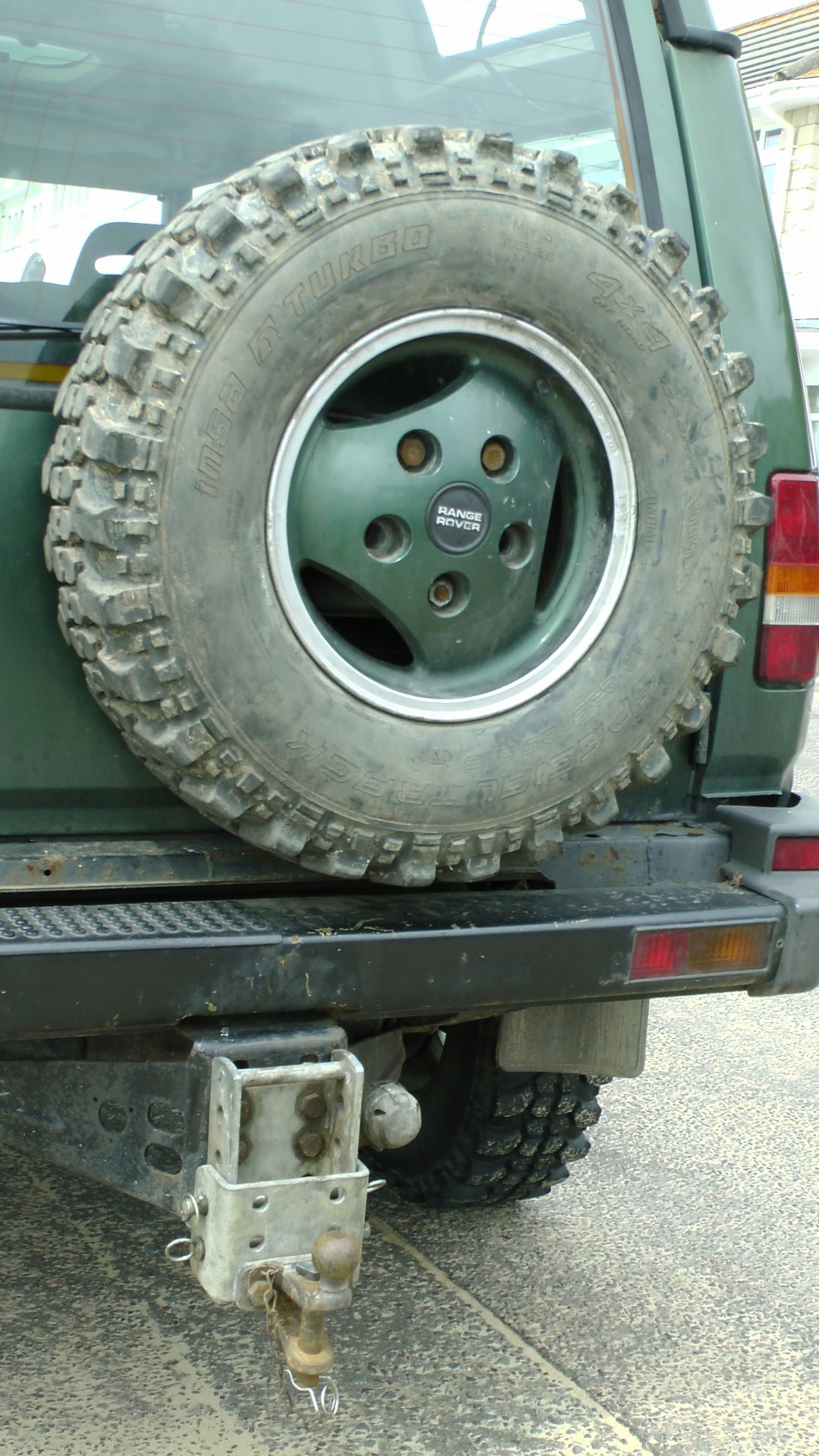 land rover jeep spare wheel tow bar lwb free photo