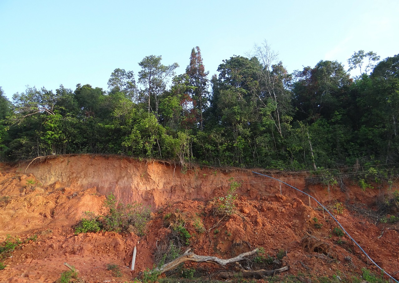 land slip red soil lateritic free photo