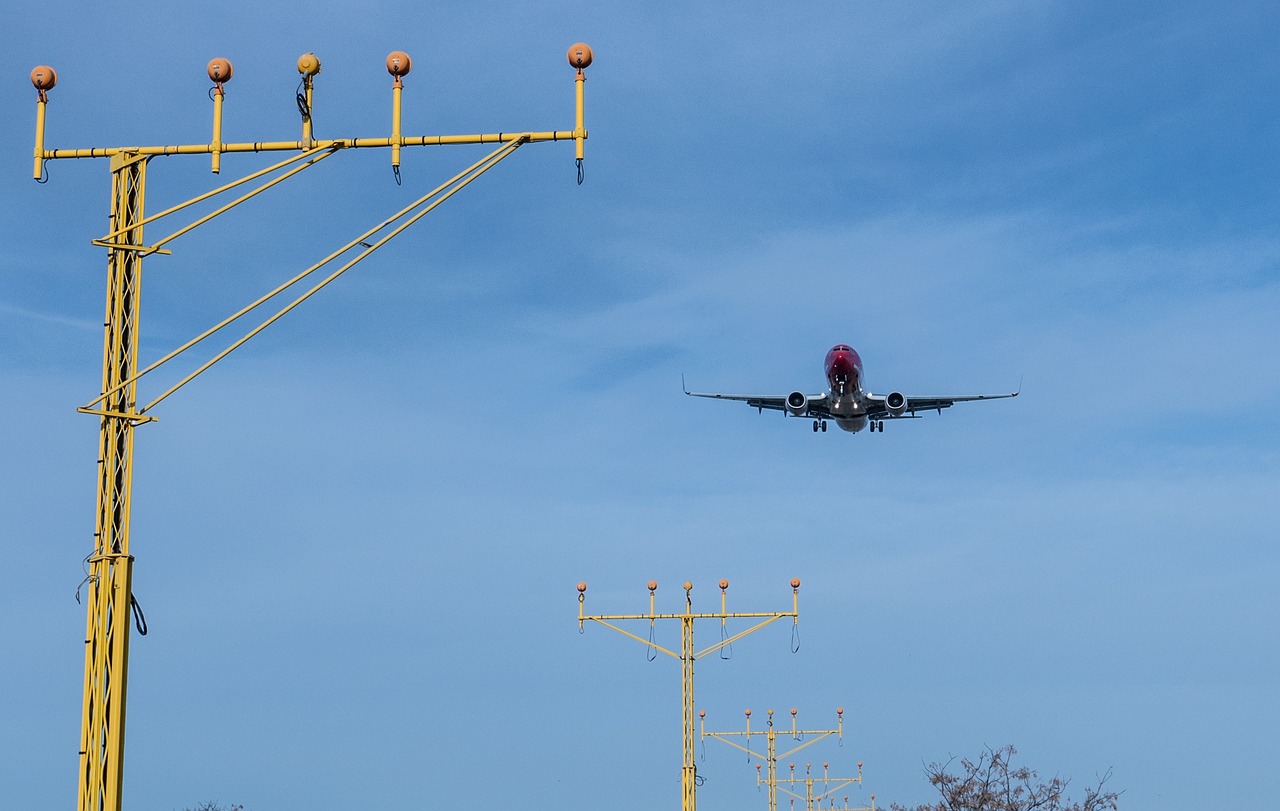 landing land aircraft free photo