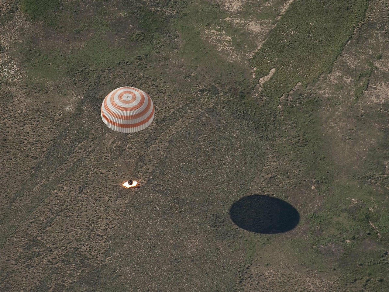 landing parachutes astronautics free photo