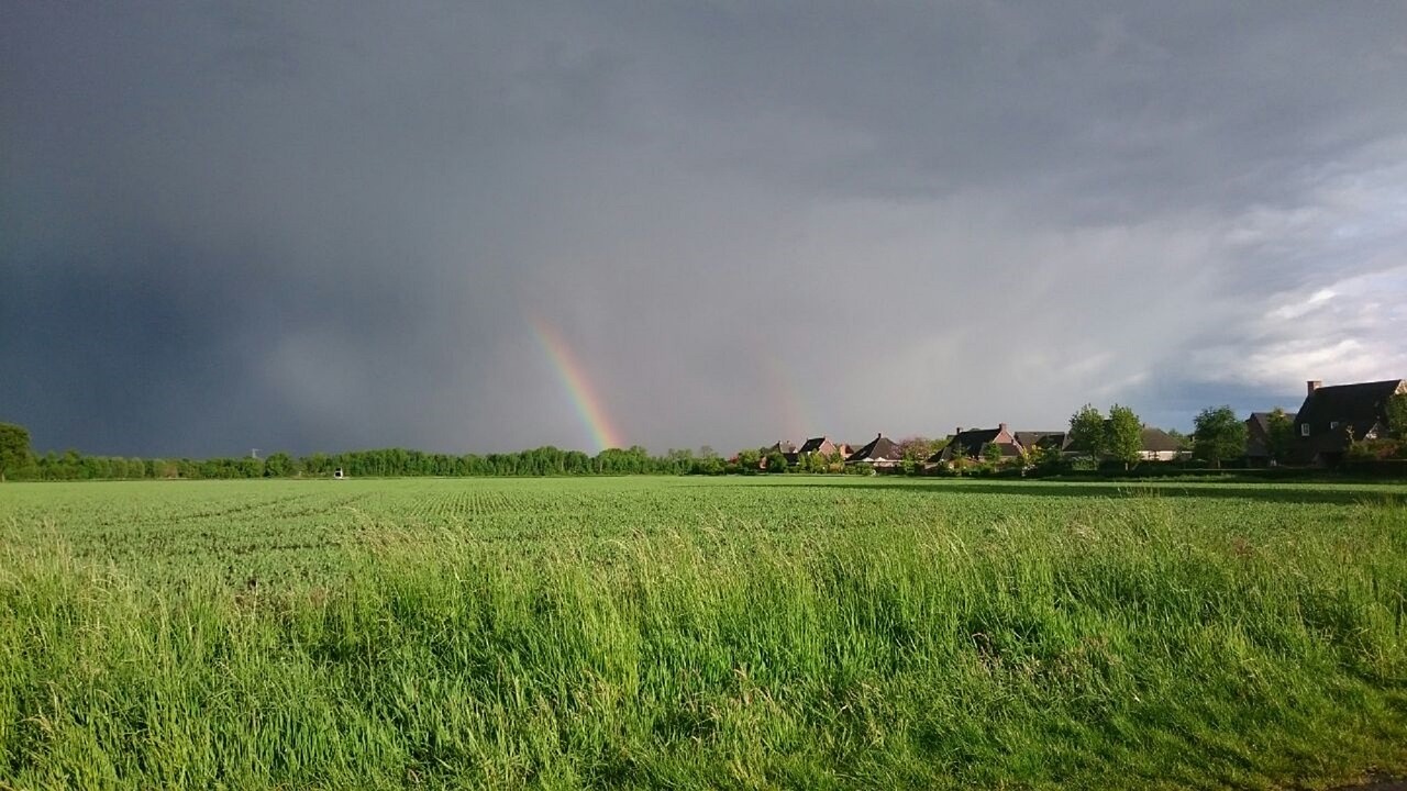 landscape rainbow view free photo