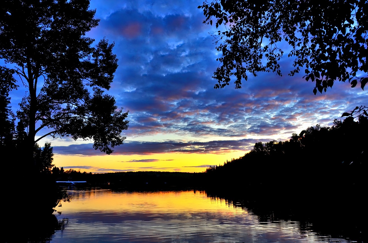 landscape sunset twilight free photo