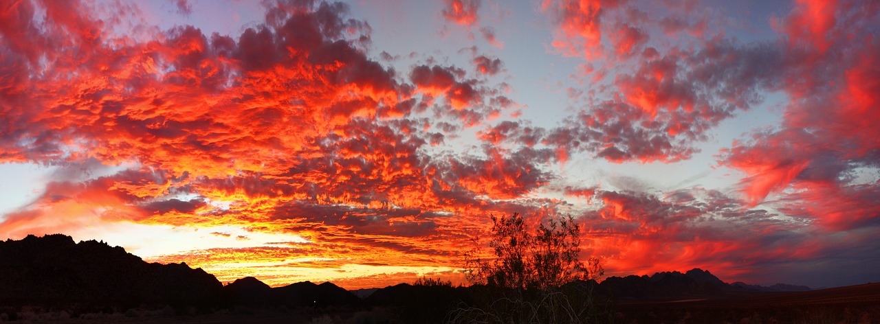 landscape sunset clouds free photo