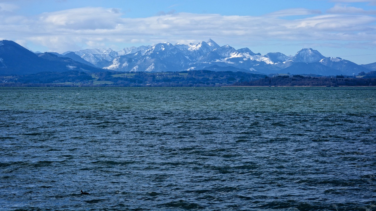 landscape chiemsee lake free photo