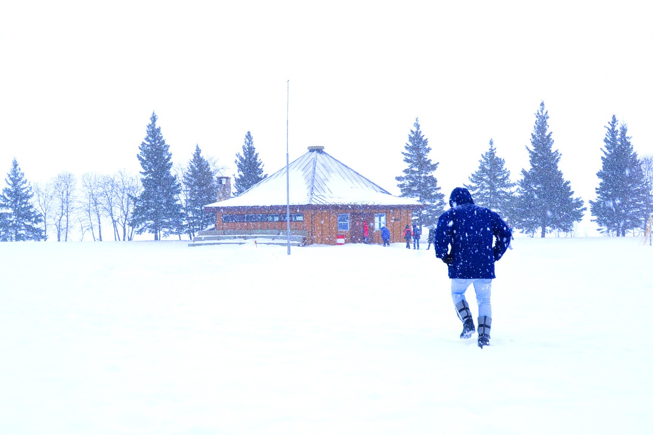 winter snow people free photo