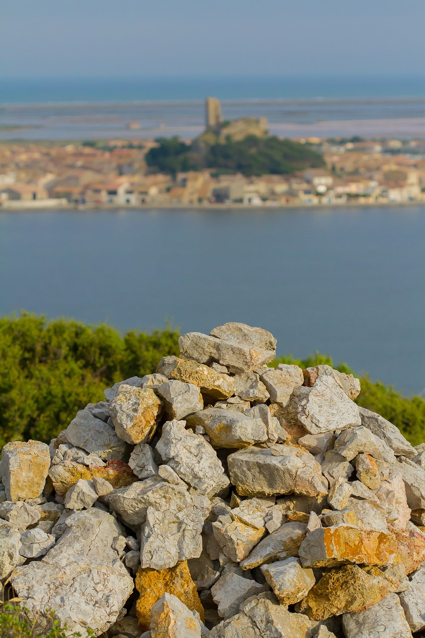 gruissan,sea,france,stones,landscape,historic town,barberousse tower,free pictures, free photos, free images, royalty free, free illustrations, public domain