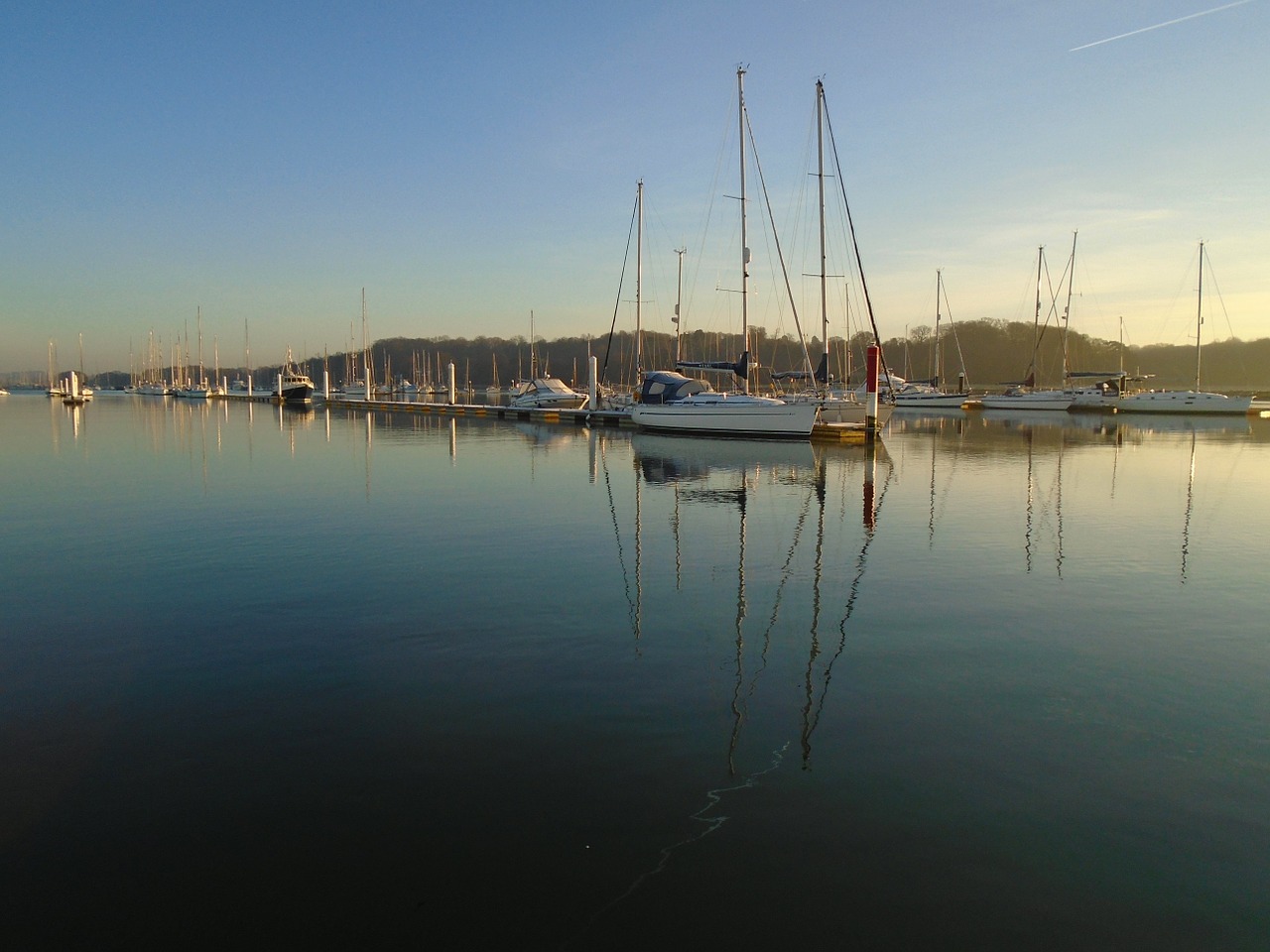 landscape blue sky morning free photo