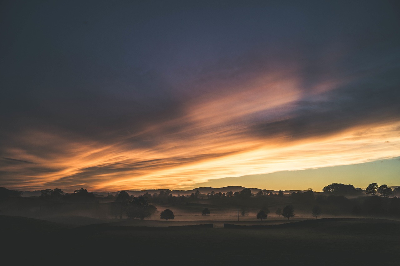 landscape sunrise colours free photo