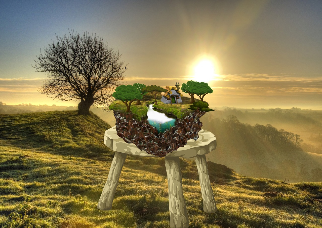 landscape basket miniatures free photo