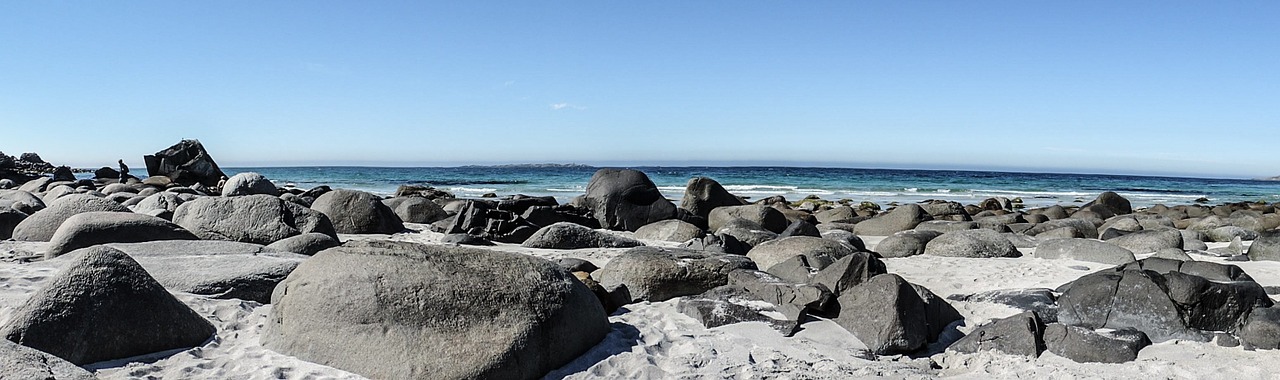 landscape stones beach free photo