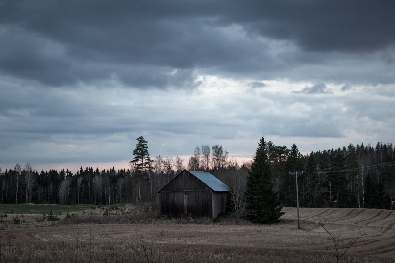 landscape finland barn free photo
