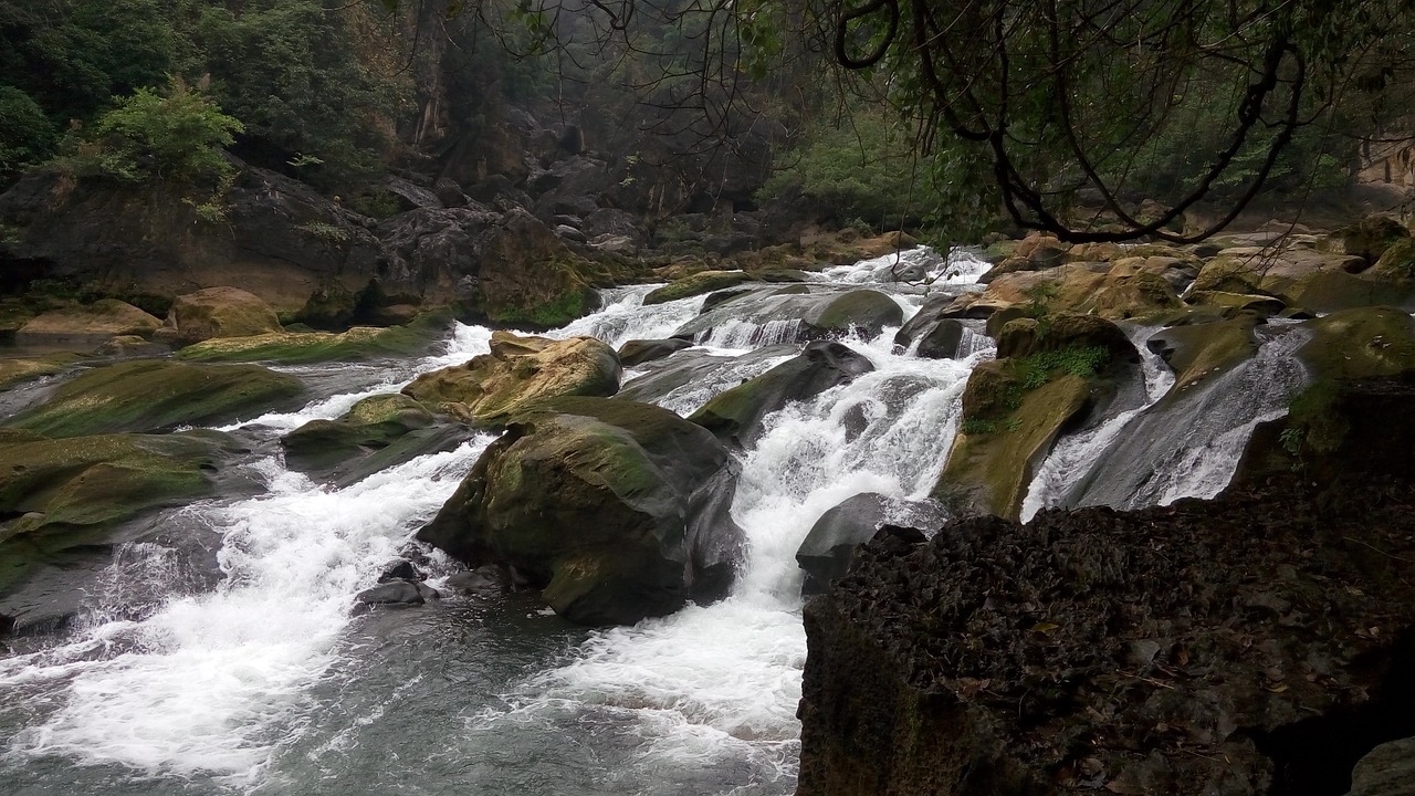 landscape waterfall green free photo