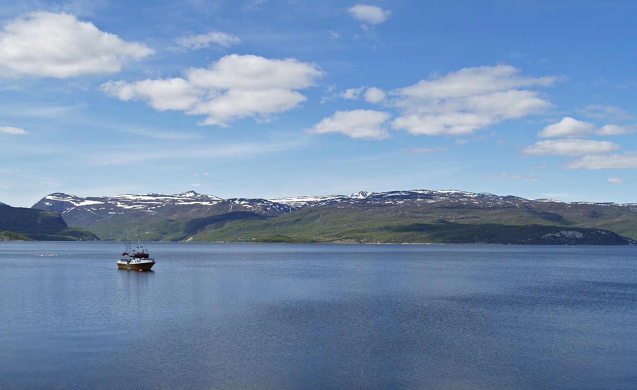 landscape boat fishing free photo