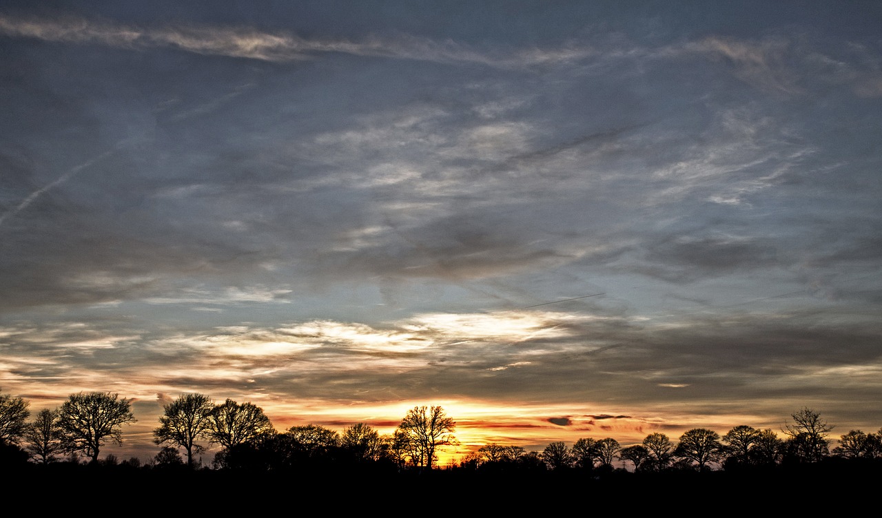 landscape sunset evening sky free photo