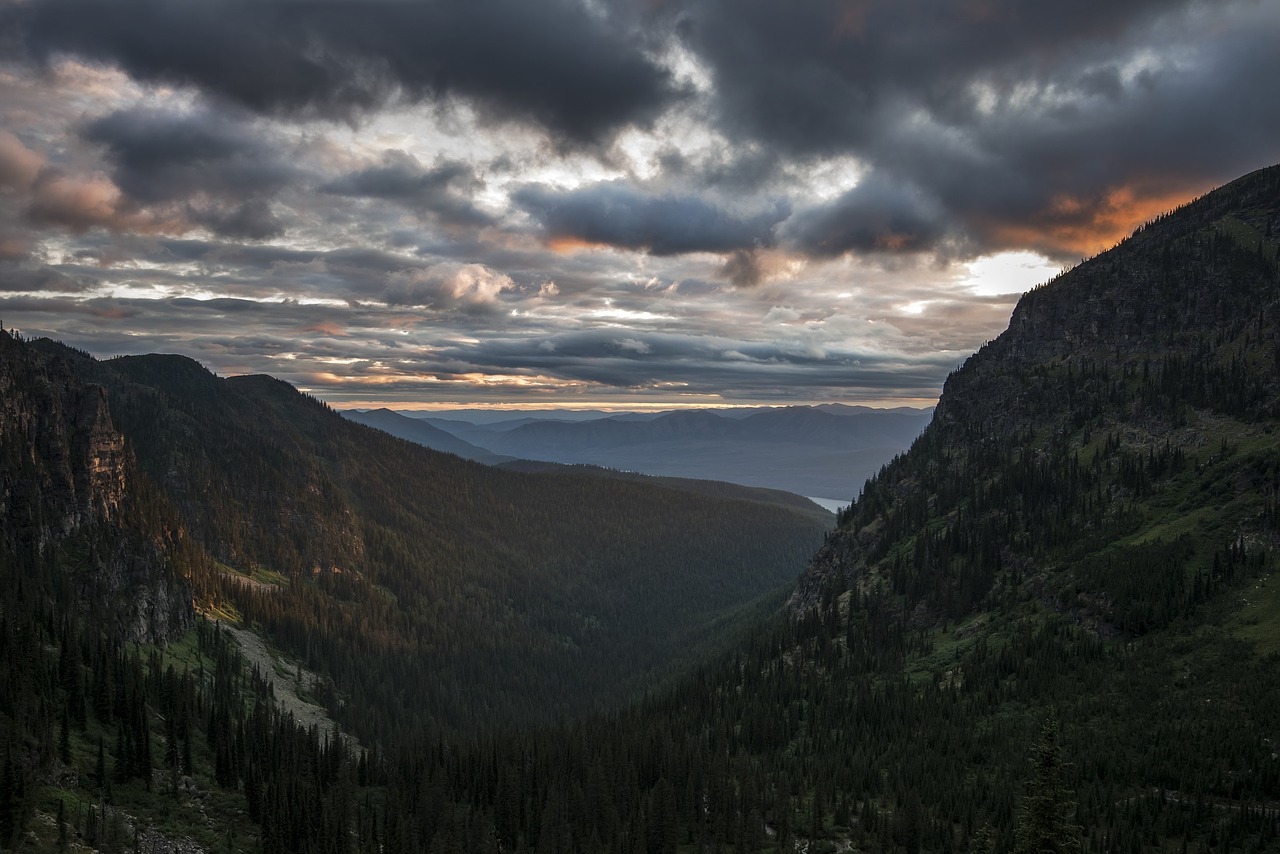 landscape mountains clouds free photo