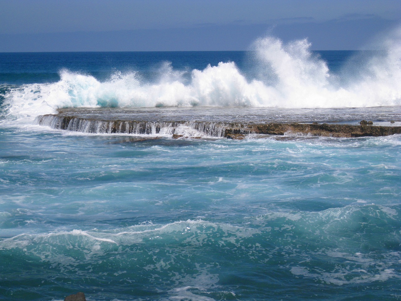 landscape sea waves free photo