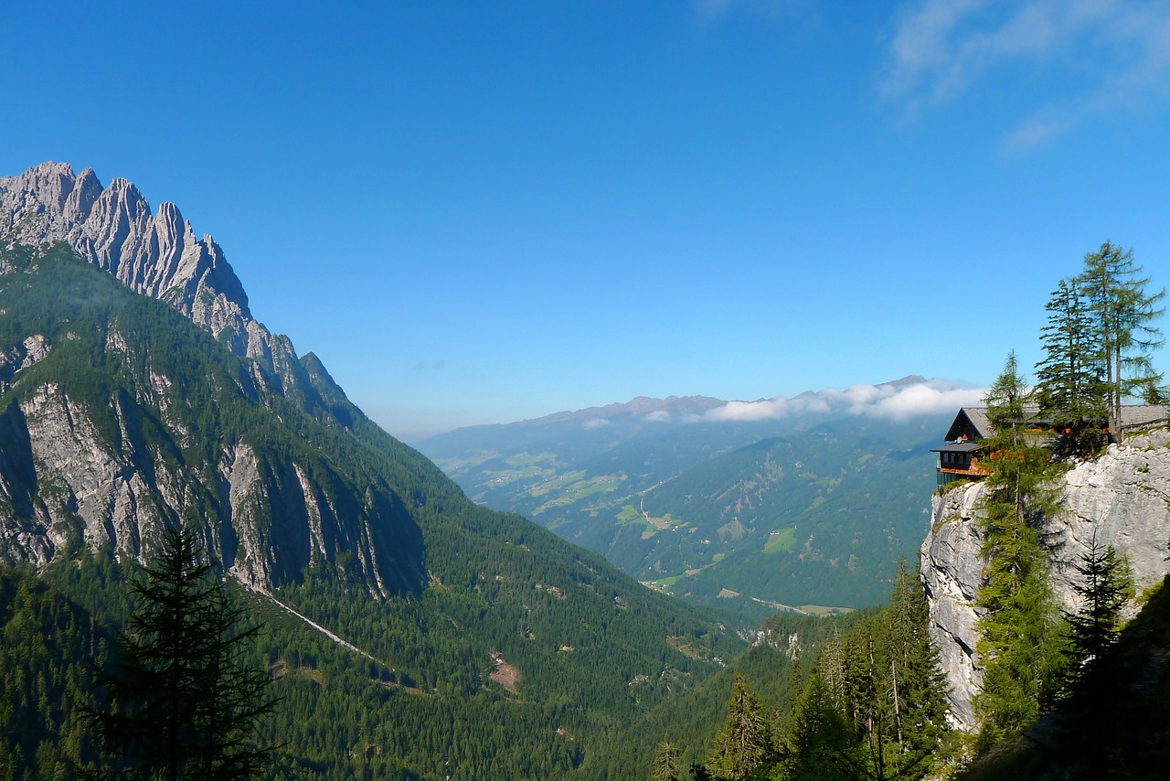 landscape mountains mountain hut free photo