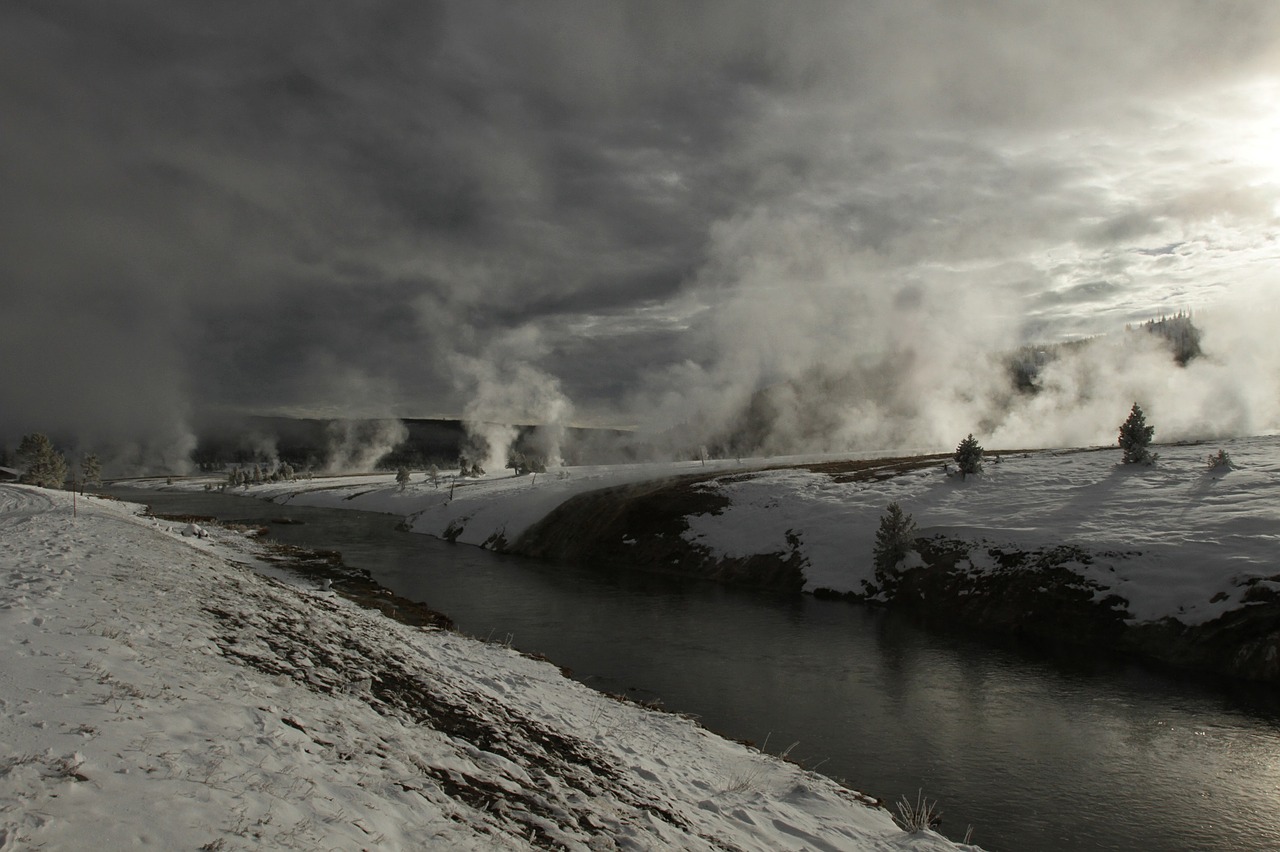 landscape yellowstone national park wyoming free photo