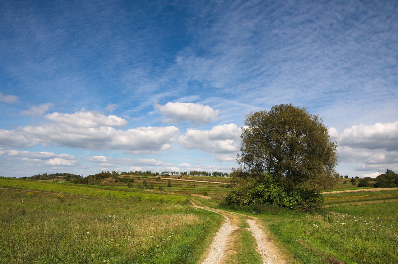 landscape poland clouds free photo