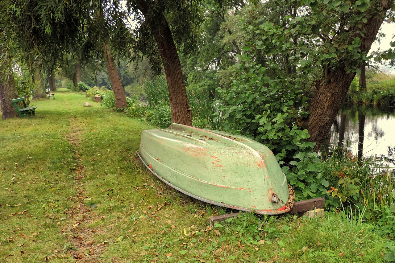 landscape boot rowing boat free photo