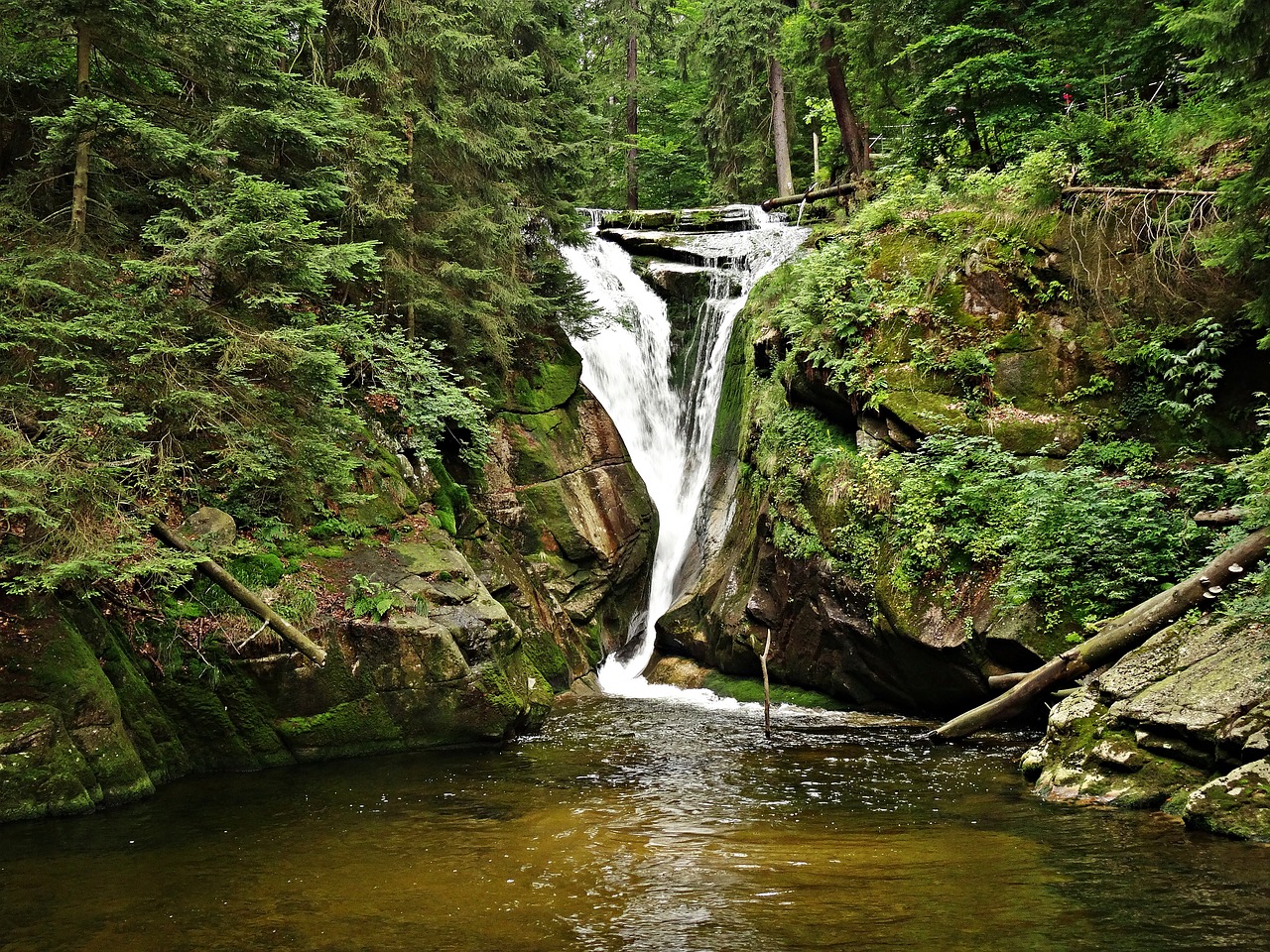 landscape waterfall brook free photo