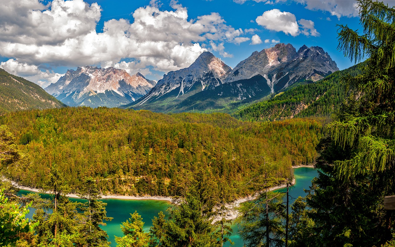 landscape mountains clouds free photo