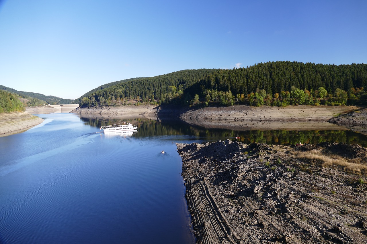 landscape dam bank free photo