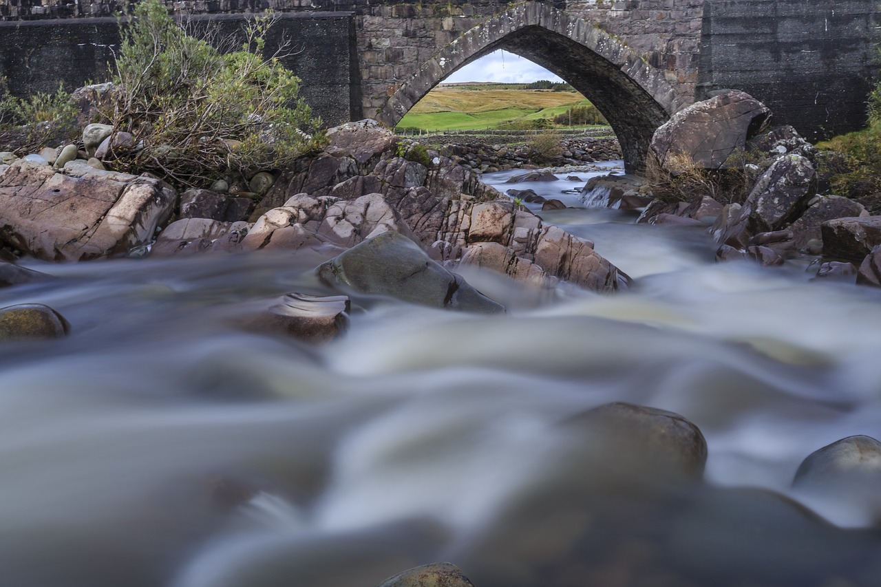 landscape bridge river free photo