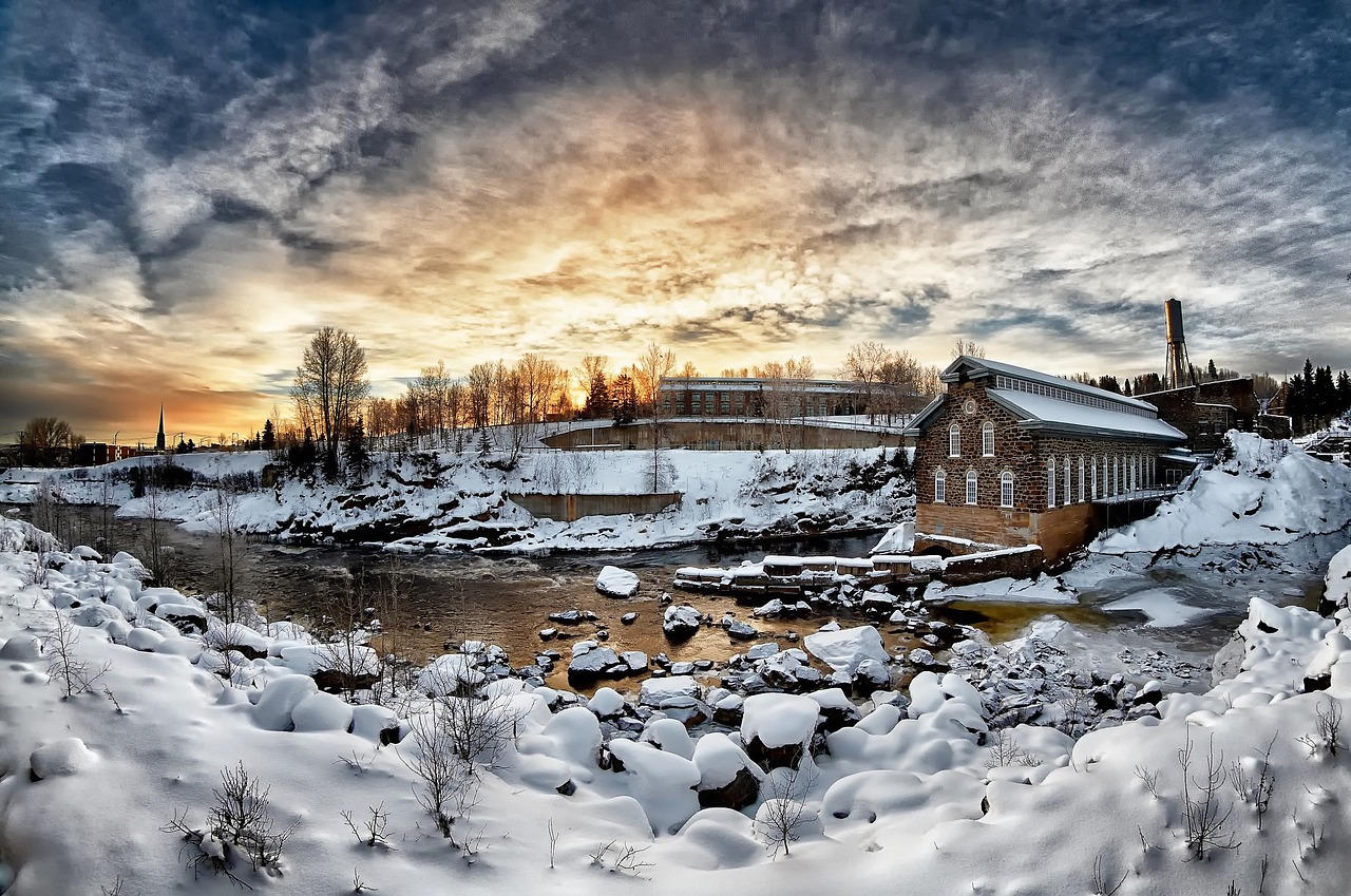 landscape winters snow free photo