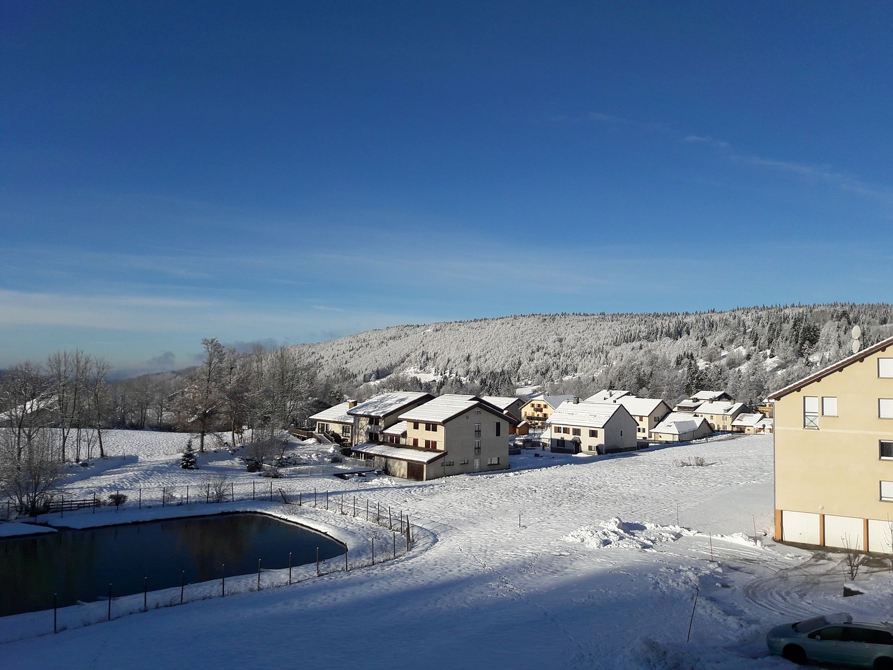 landscape winter snow free photo