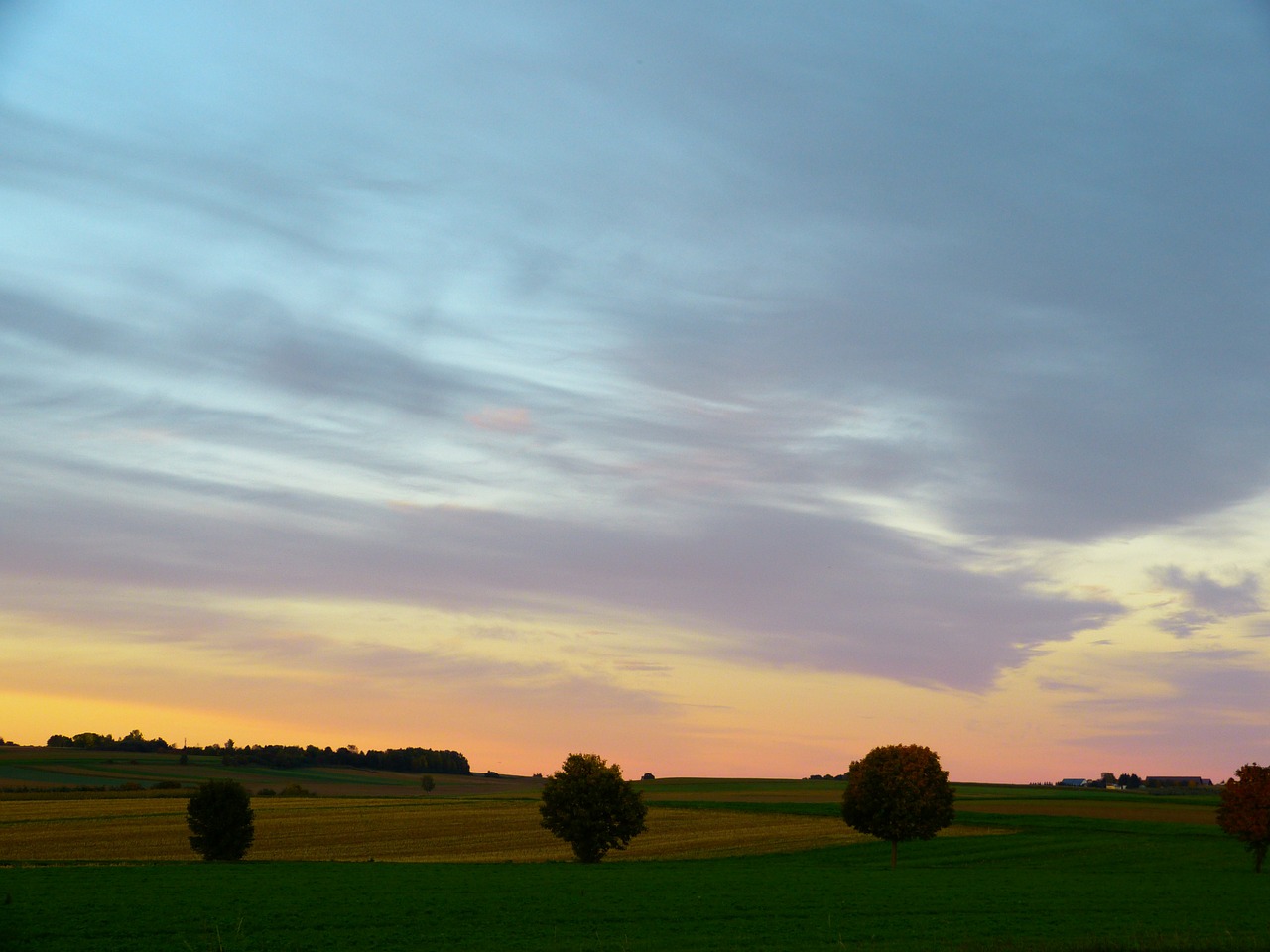 landscape abendstimmug sunset free photo