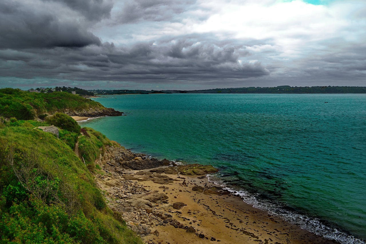 landscape sea clouds free photo