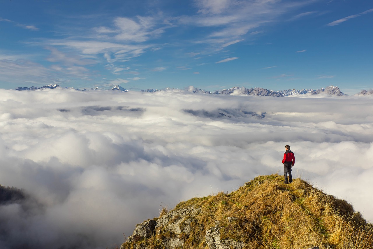 landscape sea ​​of ​​clouds alpine panorama free photo