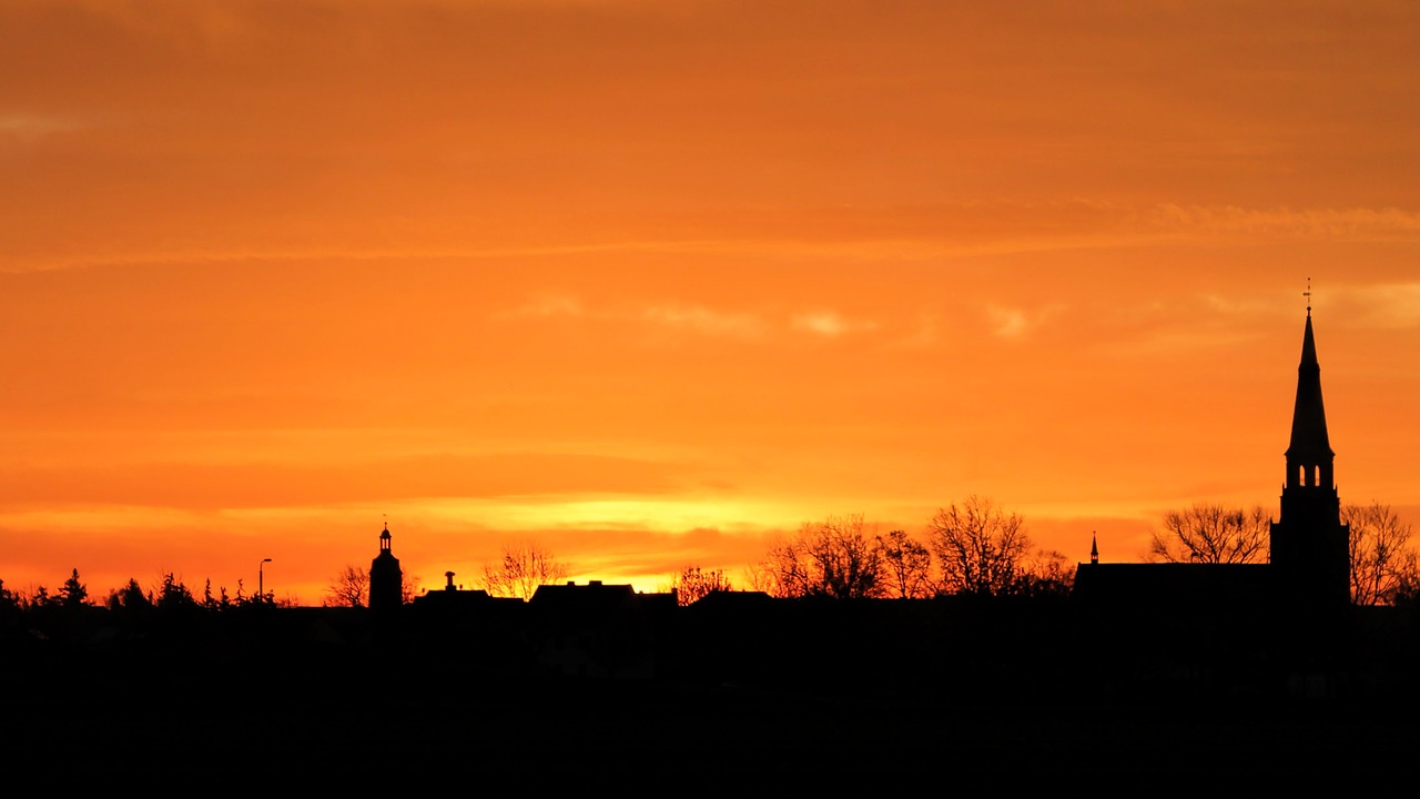 landscape sunrise twilight free photo