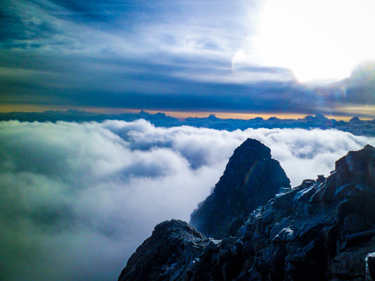 landscape mountains clouds free photo