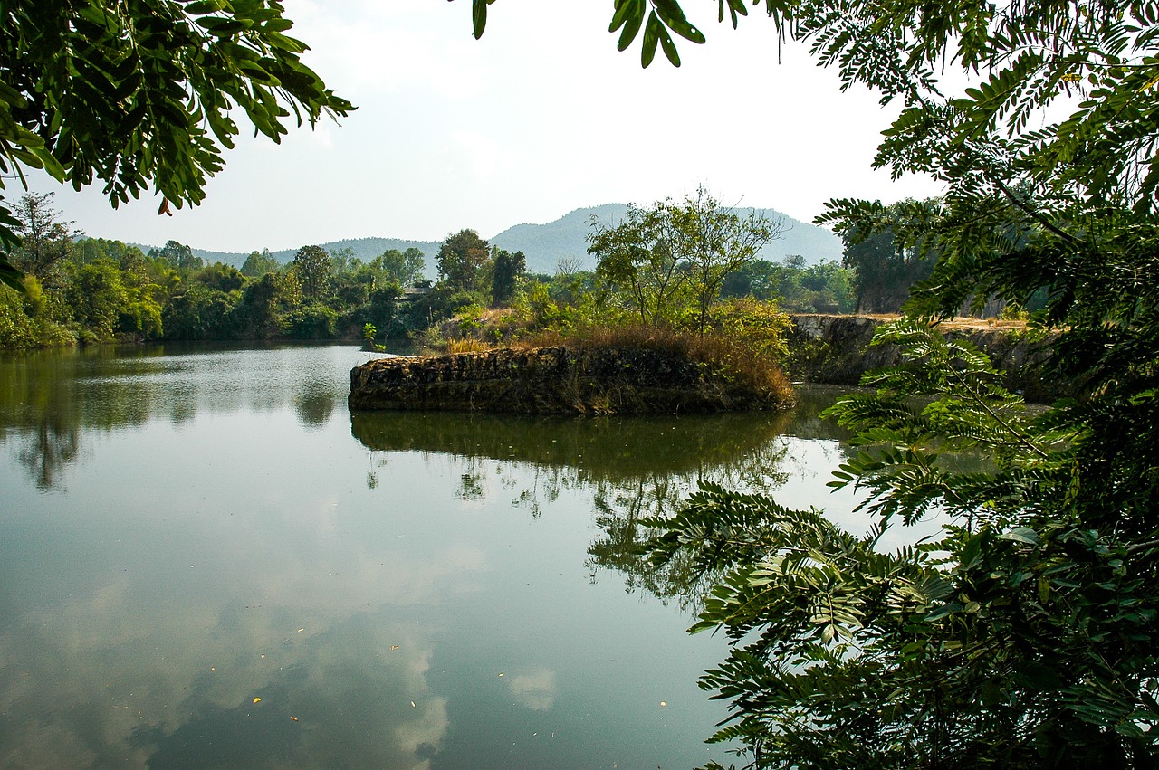 landscape lake trees free photo