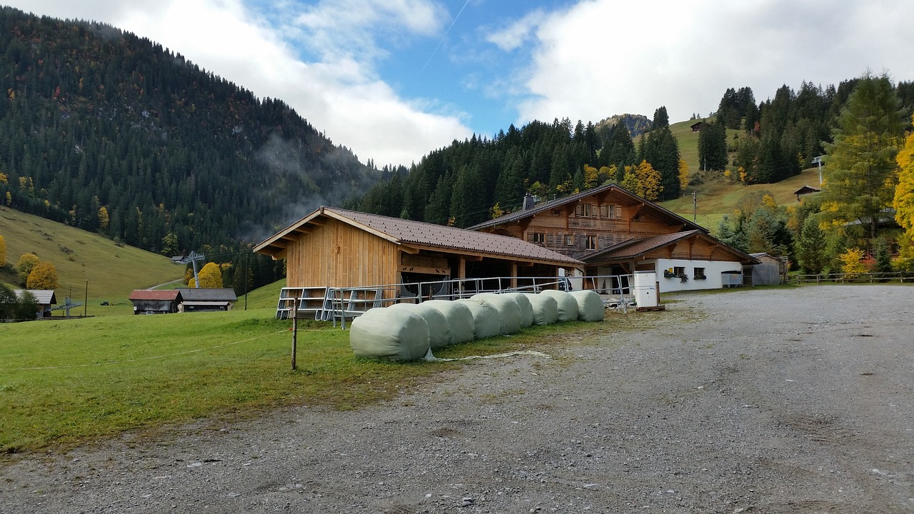 landscape barn farm free photo