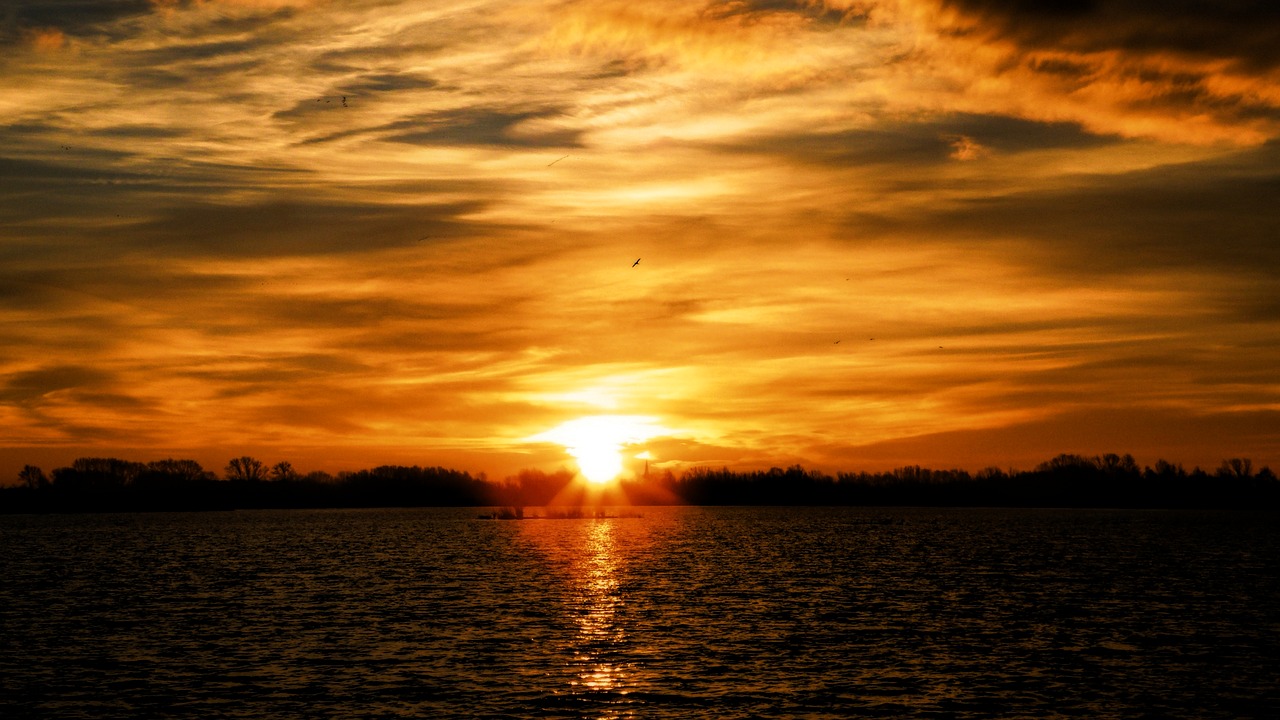 landscape sunset clouds free photo