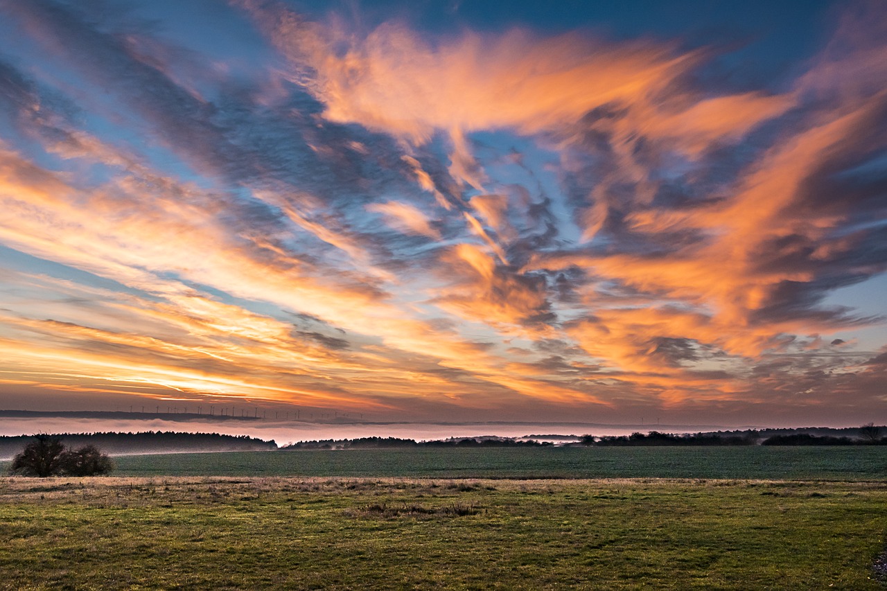 landscape fog sky free photo