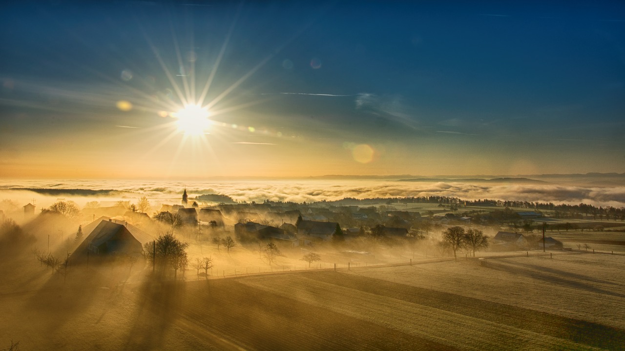 landscape fog mood free photo