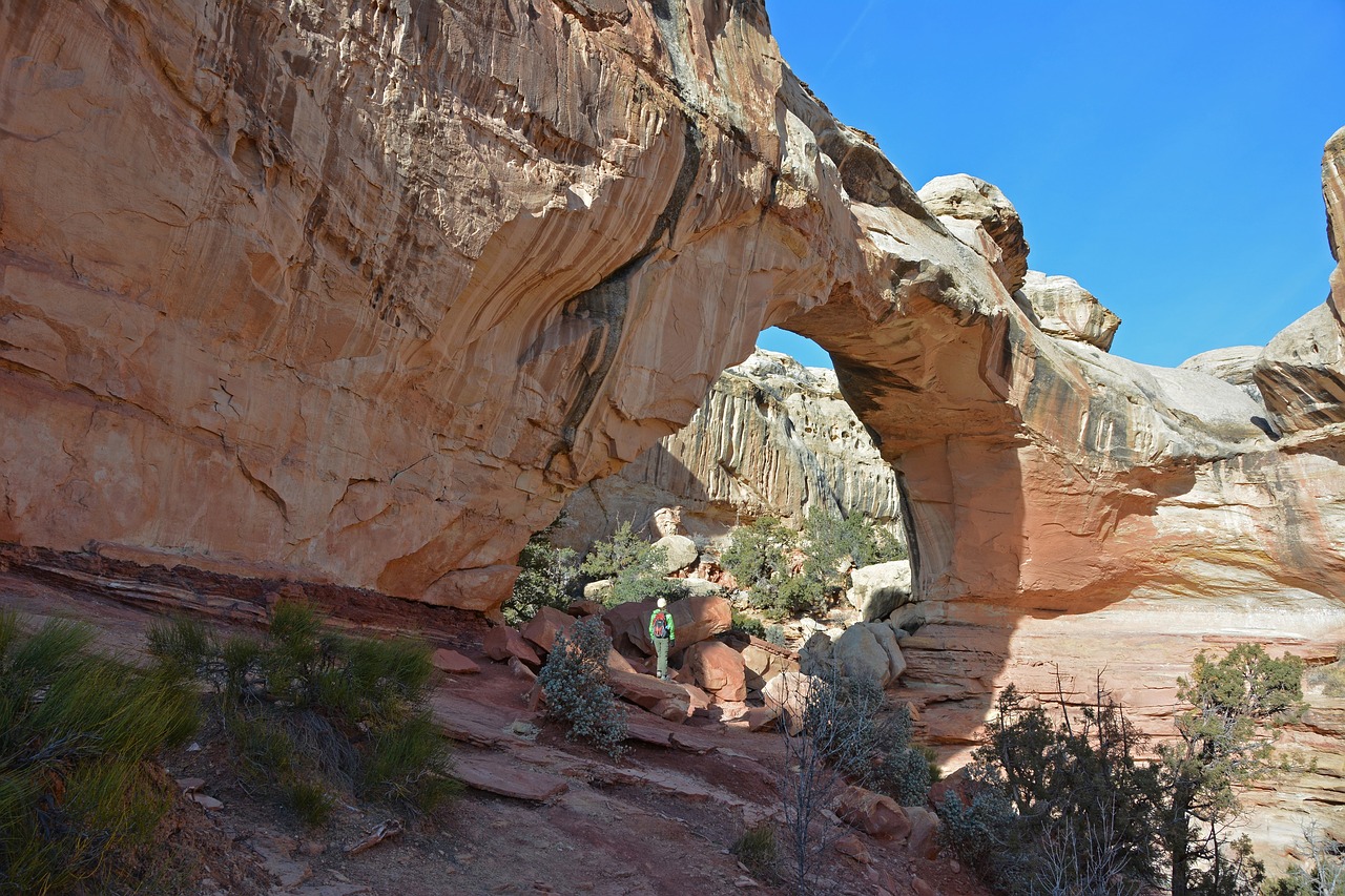 landscape scenic rock arch free photo