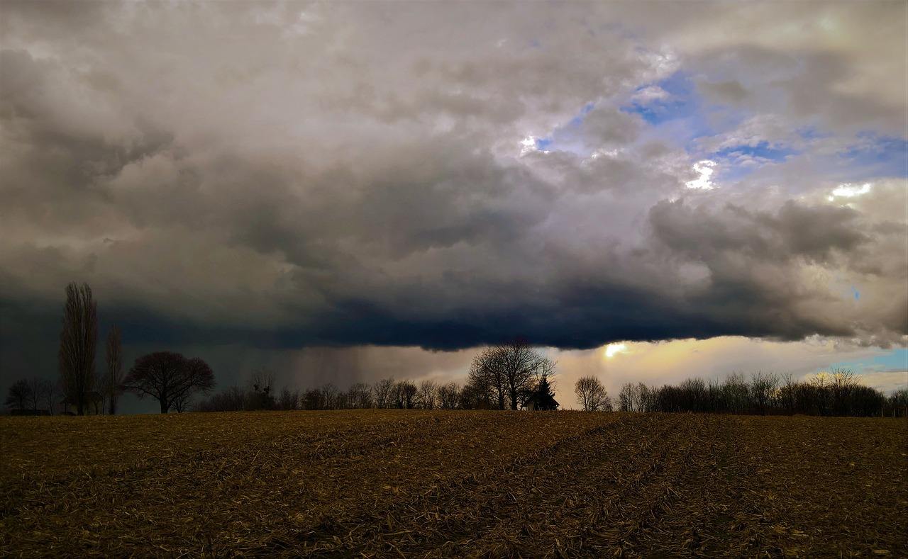 landscape early spring storm free photo