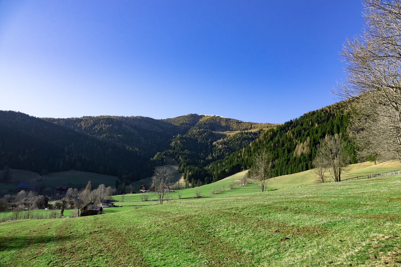 landscape mountain blue sky free photo