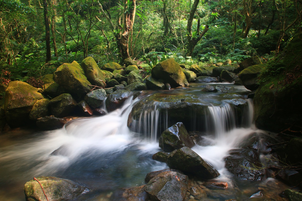 landscape falls aoyama falls free photo