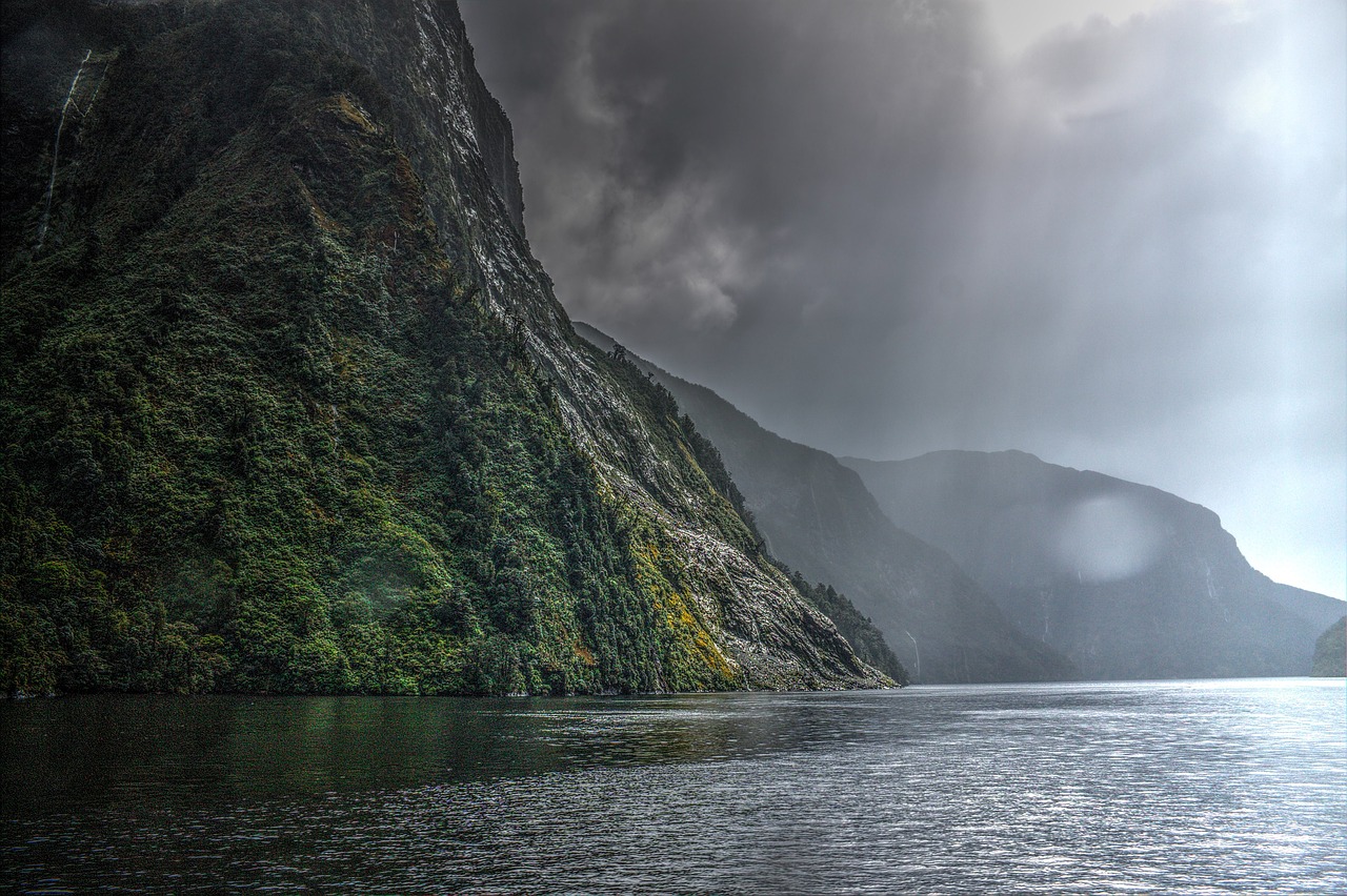 landscape sunbeams water free photo