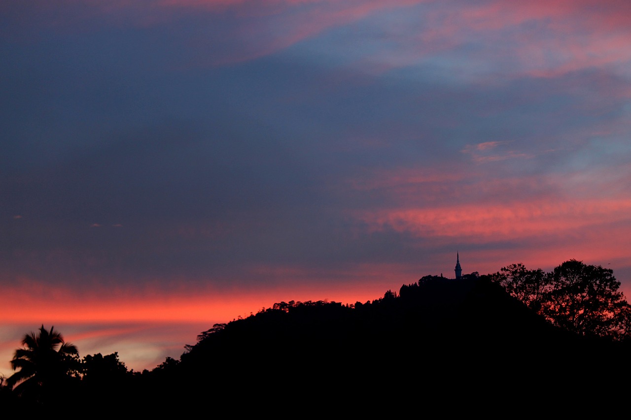 landscape sunset gampola free photo