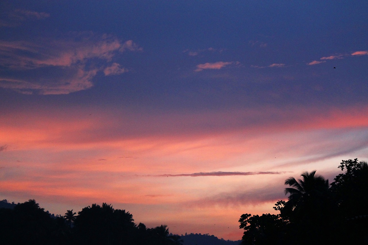 landscape gampola silhouette free photo