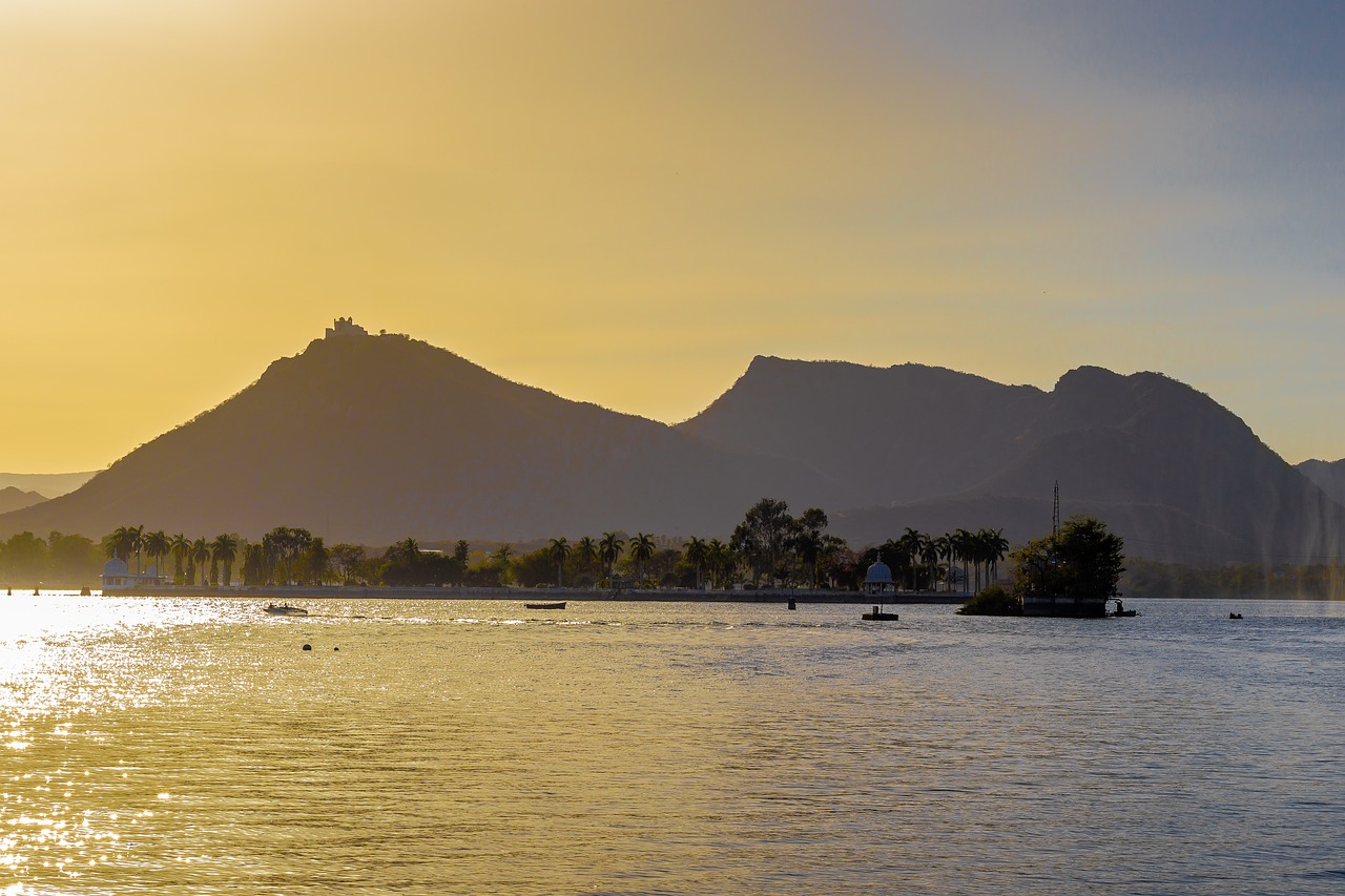 landscape hilly sunset free photo