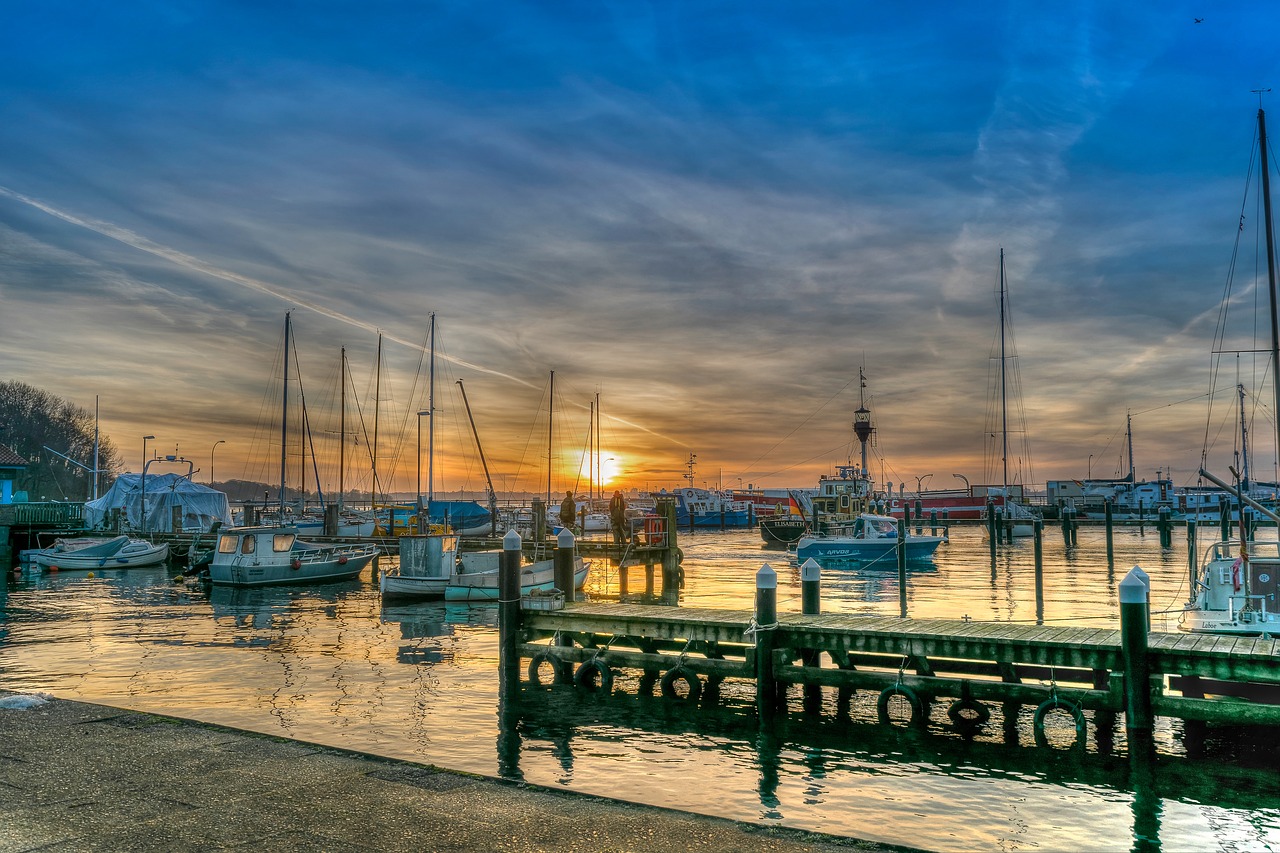 landscape baltic sea port free photo