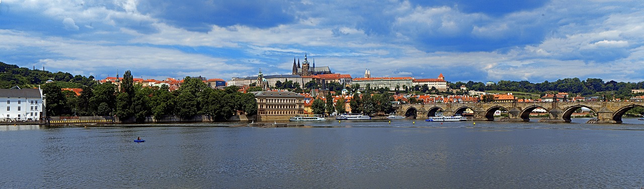 landscape bridge prague free photo